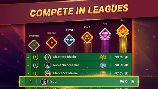 Teen Patti Comfun clan battles and league leaderboard